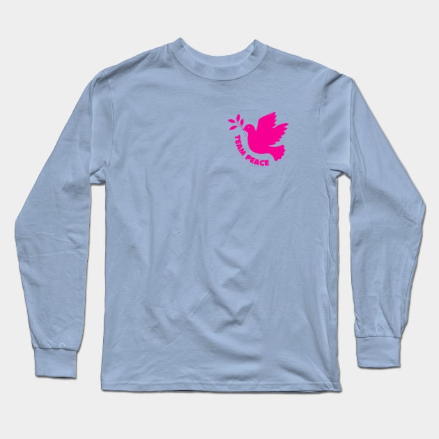 Team Peace Pink By Abby Anime(c) Long Sleeve T-Shirt by Abby Anime